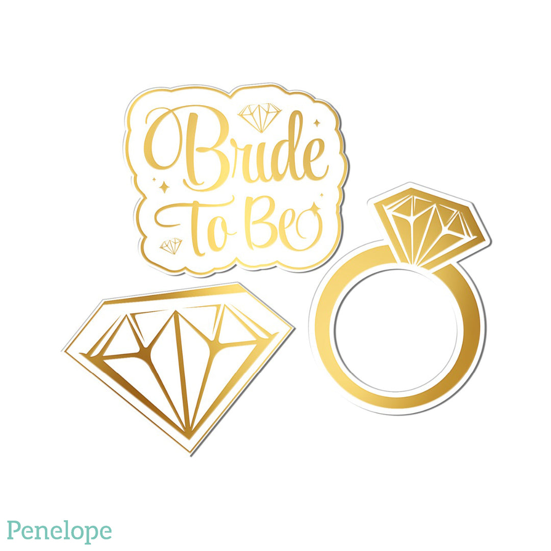 קישוטי שולחן Bride To Be - 12 יחידות
