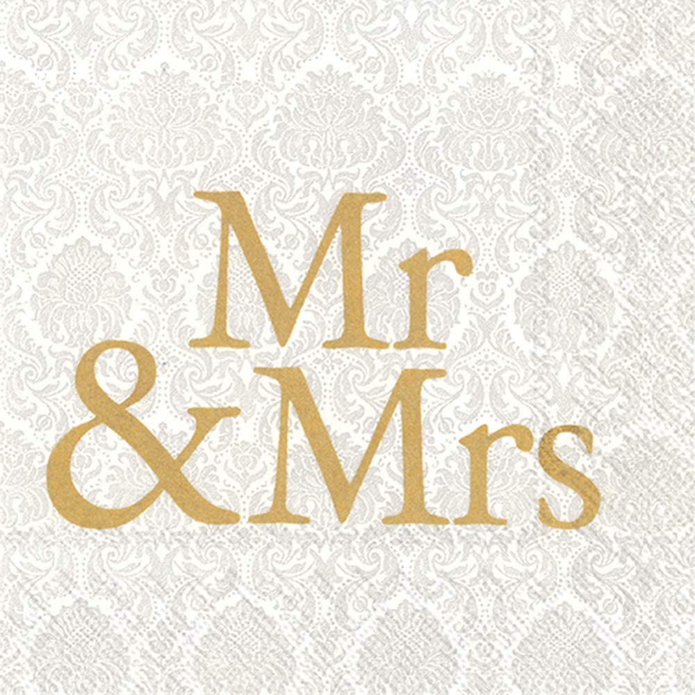 מפיות MR & MRS זהב - 20 יח