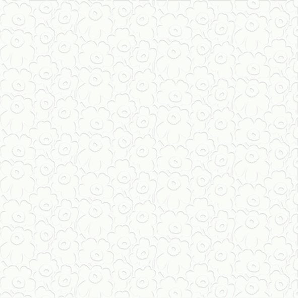 מפיות מוטבעות פרח לבן - 16 יחידות