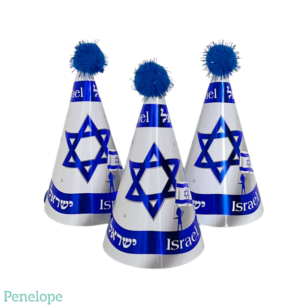 כובע מסיבה מיני יום העצמאות - 6 יחידות