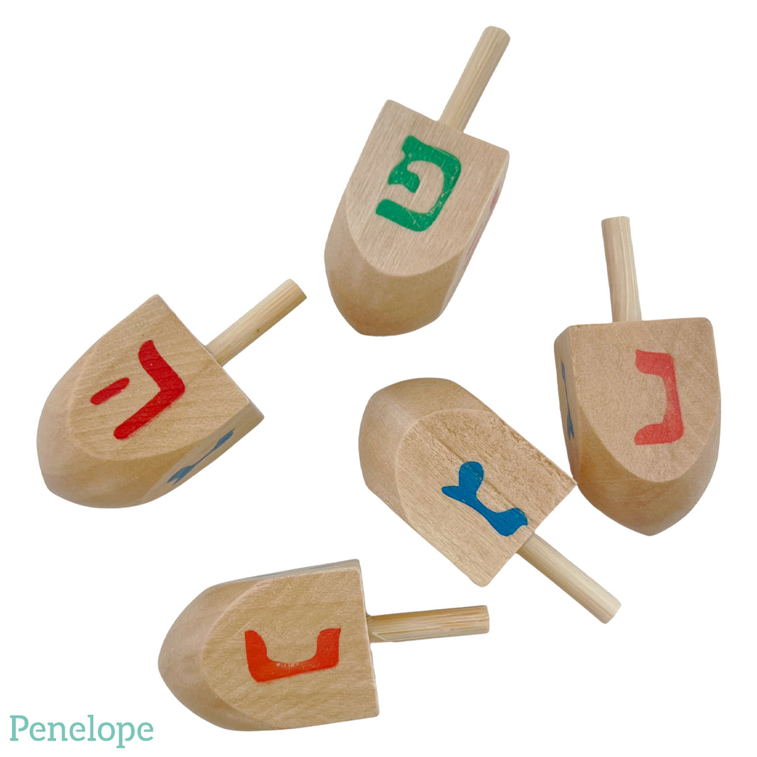 סביבוני עץ טבעי - 5 יחידות