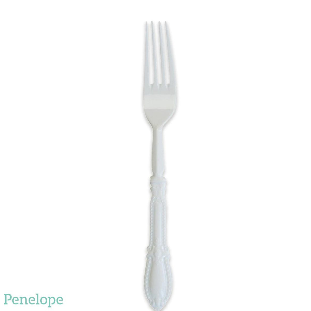 מזלגון עוגה לבן וינטאג' - 10 יחידות - penelope