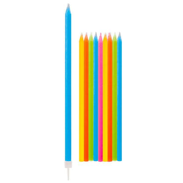 נרות ארוכים צבעוניים - 10 יחידות - penelope