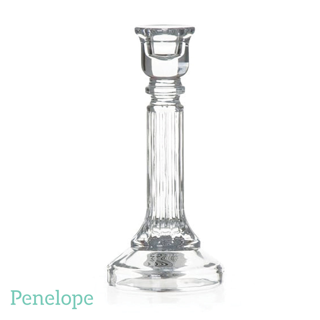 פמוט זכוכית פסים מהודר 21 ס"מ