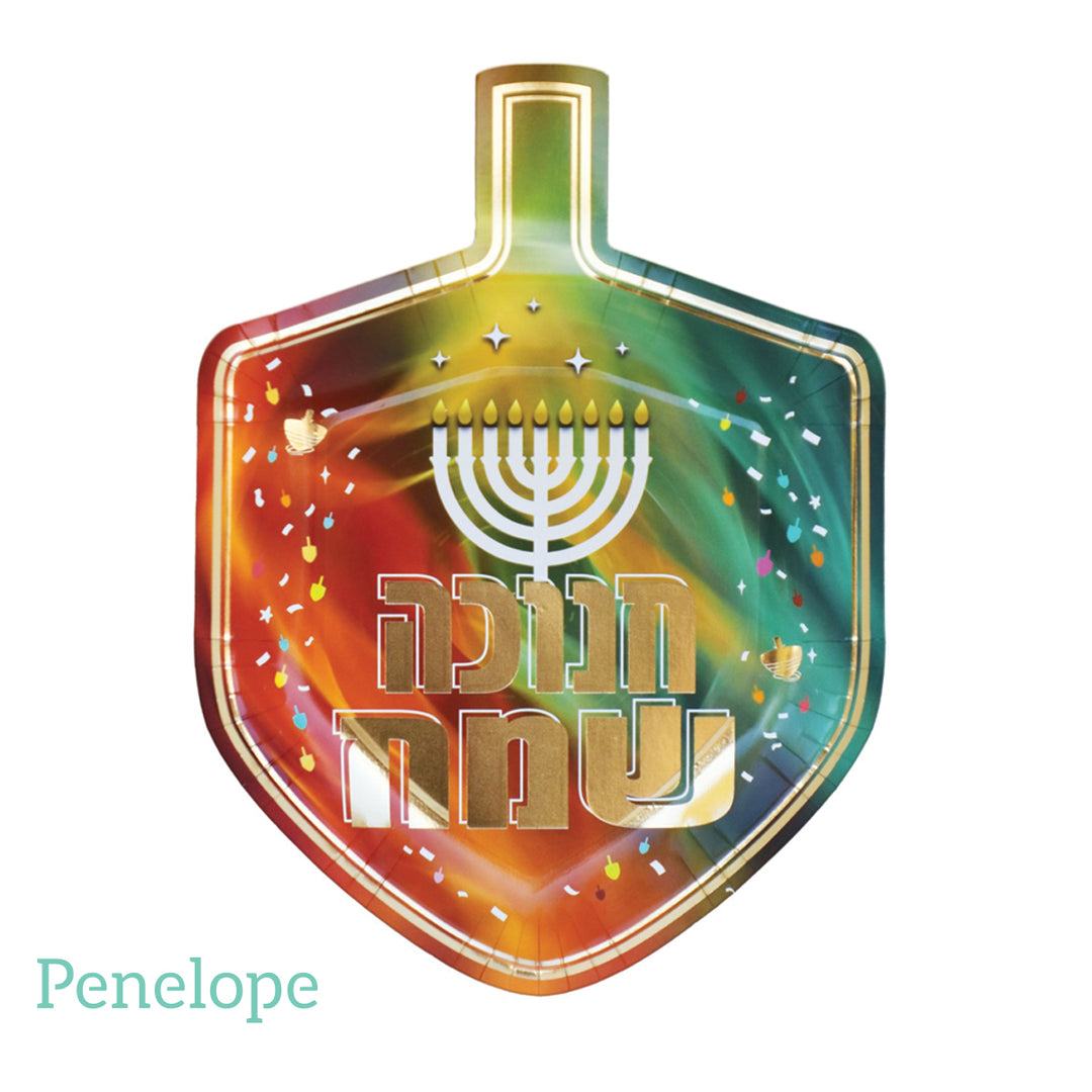 מפיות בצורת סביבון צבעוני וזהב - 12 יחידות