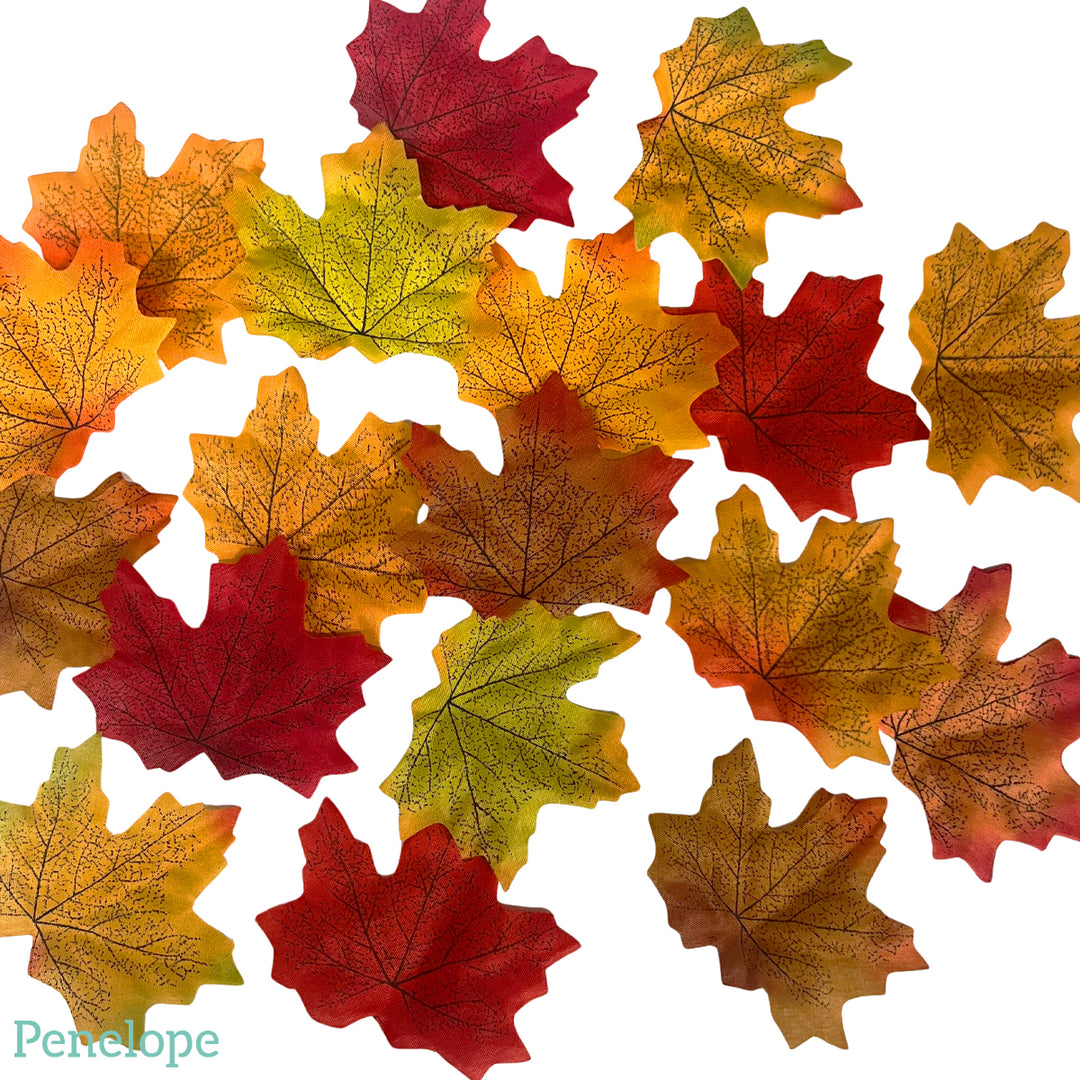 עלי שלכת לקישוט - 20 יחידות