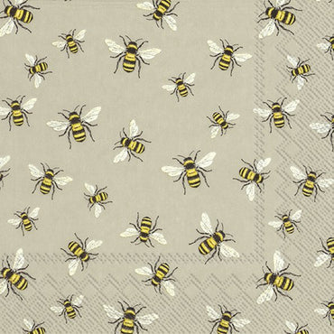 מפיות קוקטייל דבורים בז׳ - 20 יחידות