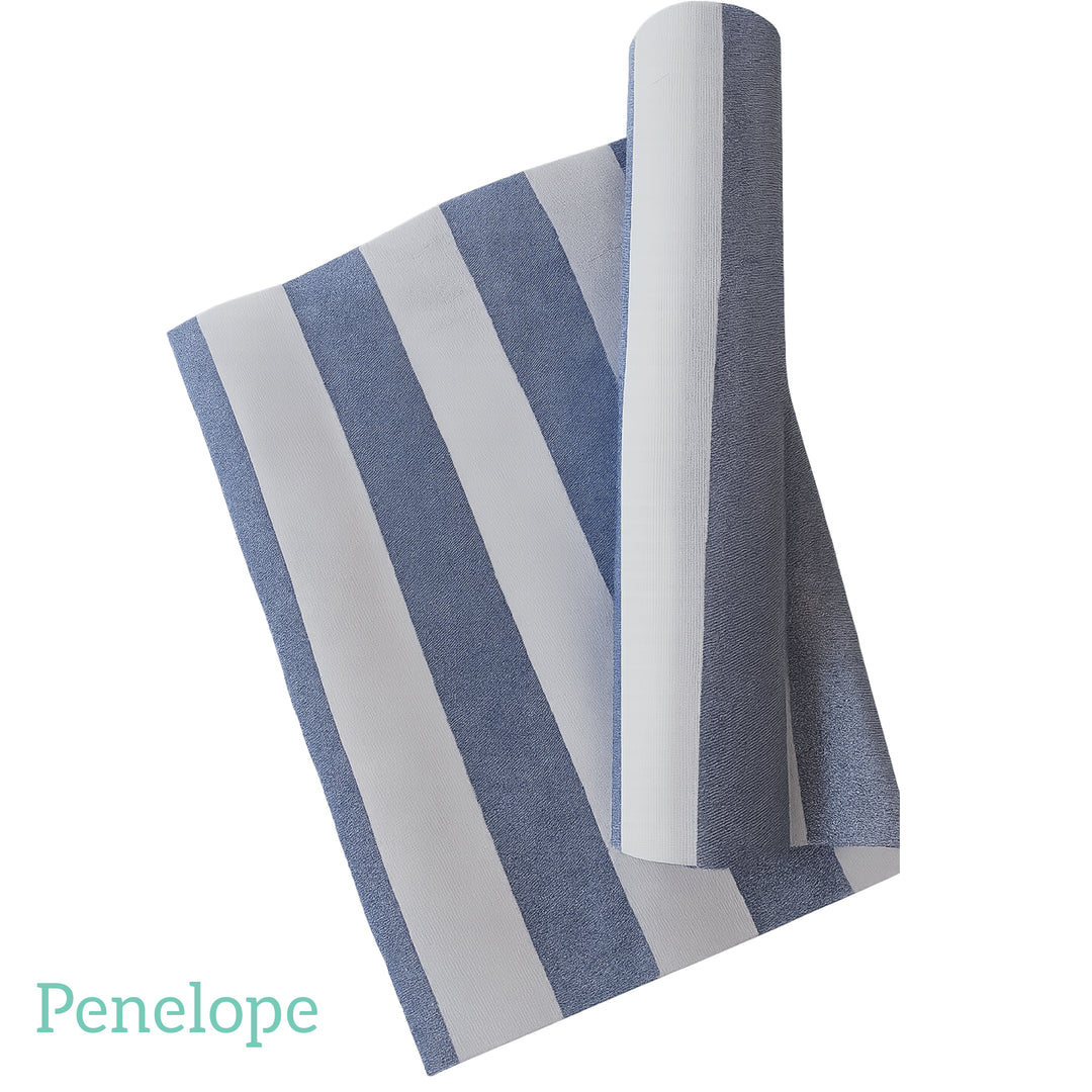 רנר פסים רחבים בכחול ולבן