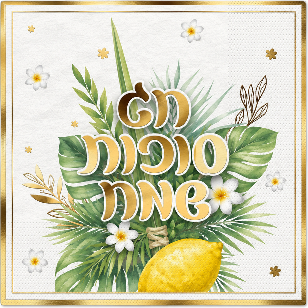 מפיות סוכות שמח - 16 יחידות