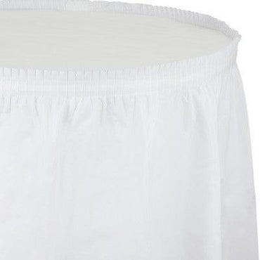 חצאית שולחן לבנה - פנלופה