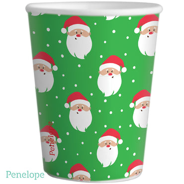 כוסות נייר פנלופה סנטה קלאוס ירוק - 25 יחידות