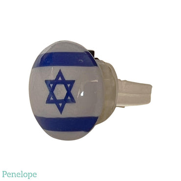 טבעת מגן דוד כחול לבן עם אורות - פנלופה