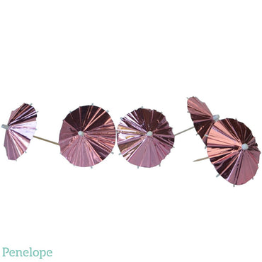 מיני מטריה רוז גולד - 12 יחידות - penelope