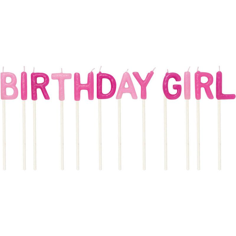 נרות יום הולדת Birthday Girl ורוד - penelope