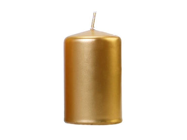 נר גליל זהב מטאלי - 10 ס"מ - penelope