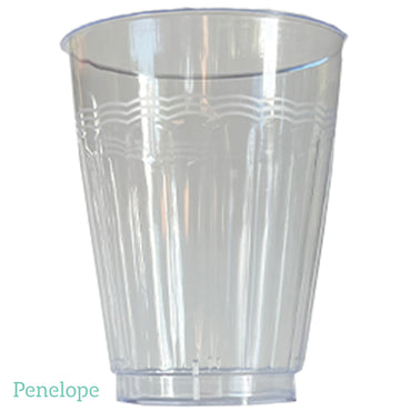 כוס פלסטיק מעוטרת גדולה - 20 יחידות