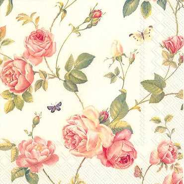 מפיות קוקטייל ורדים רומנטי - פנלופה