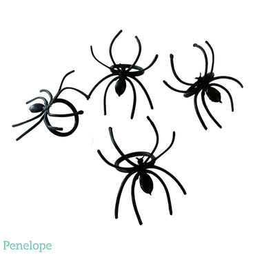 חבקים עכביש שחור - 10 יחידות