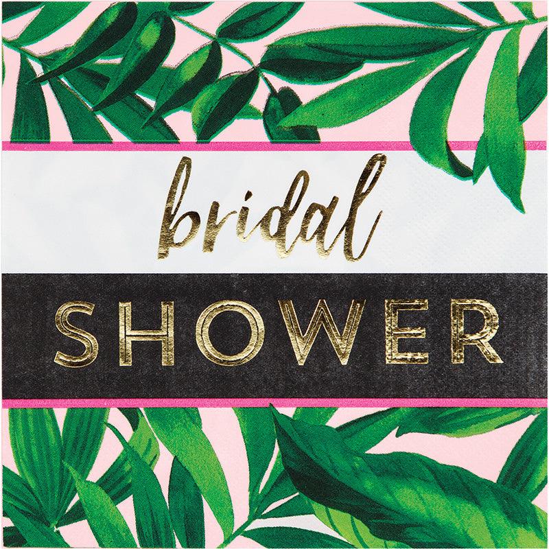 מפיות פסים ואננס זהב Bridal Shower  - 16 יחידות - penelope