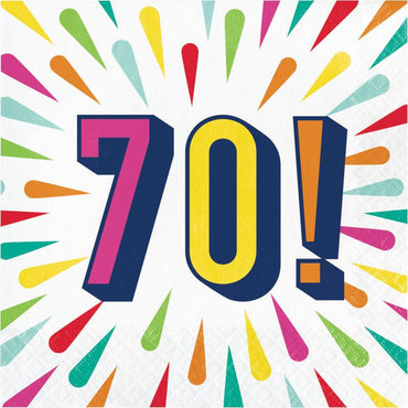 מפיות צבעוניות יום הולדת 70 - פנלופה