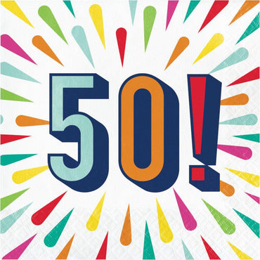 מפיות צבעוניות יום הולדת 50 - פנלופה