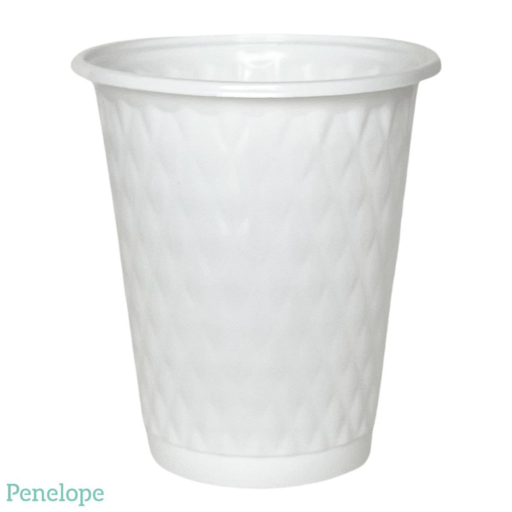 כוסות פלסטיק לבנות יהלום - פנלופה