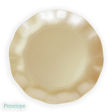 צלחות וינטאג' פרימיום עוגה קרם - 10 יחידות - penelope