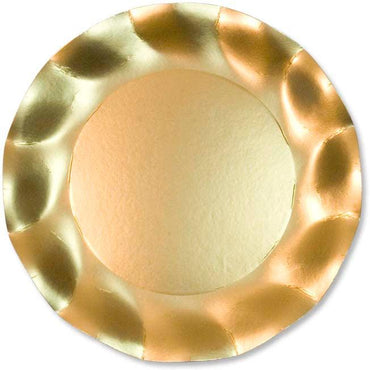 צלחות נייר עוגה זהב - פנלופה