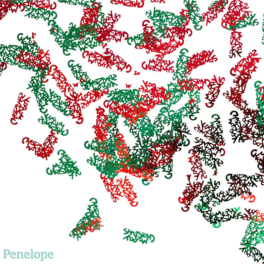 קונפטי כריסמס אדום ירוק - פנלופה