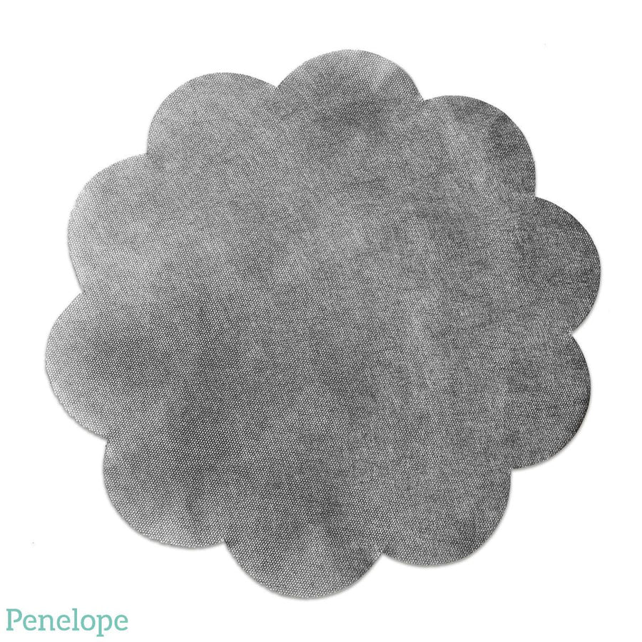 תחתיות פרח דמוי בד כסף - פנלופה