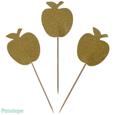 קיסמים תפוחים נצנצים זהב - פנלופה