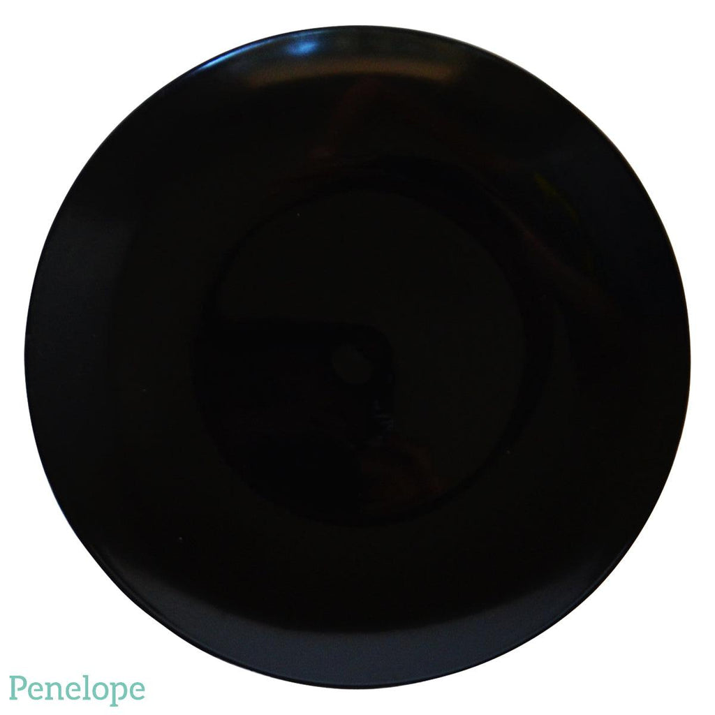 צלחות פלסטיק שחור חלק - פנלופה