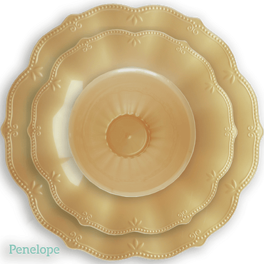 מארז צלחות וינטאג' פרימיום זהב - penelope