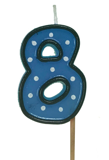 נר מספר 8 כחול - יחידה 1 - penelope