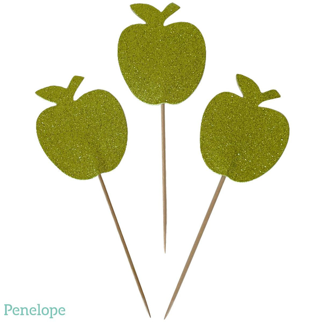קיסמים תפוחים נצנצים ירוק - פנלופה