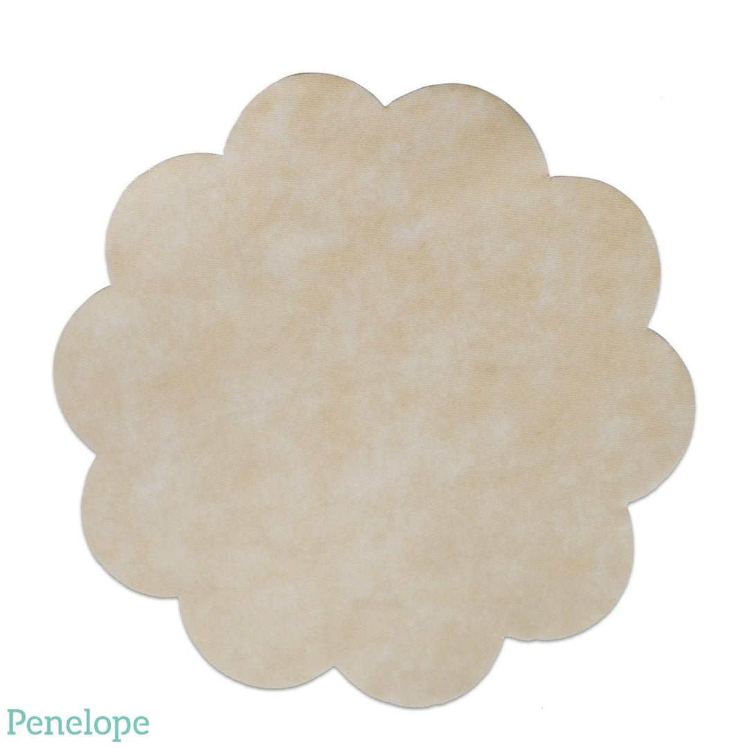 תחתיות פרח דמוי בד בז' - פנלופה