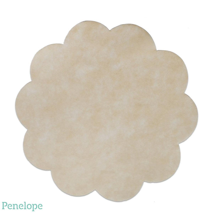 תחתיות פרח דמוי בד בז' - פנלופה