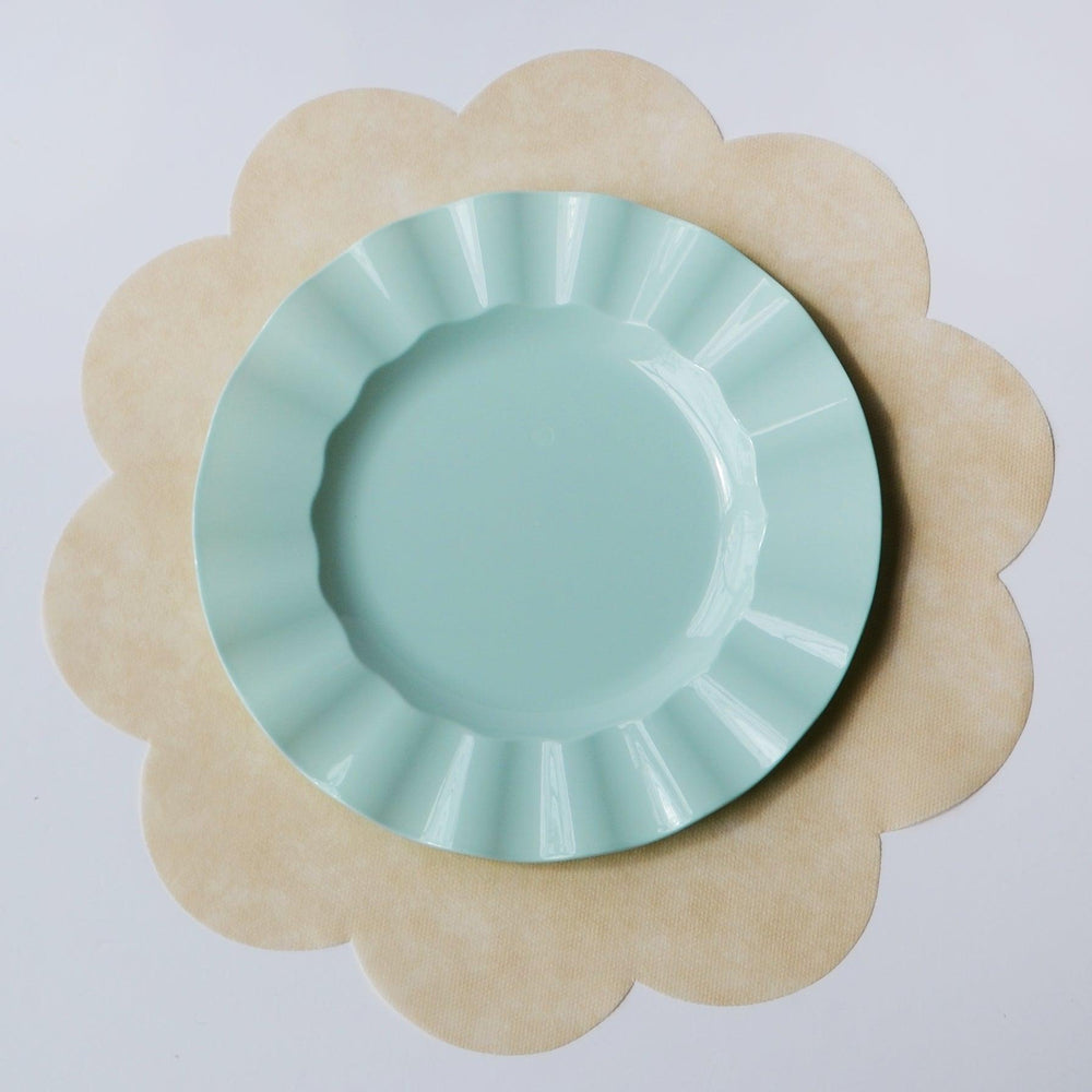 תחתיות פרח דמוי בד בז' - פנלופה