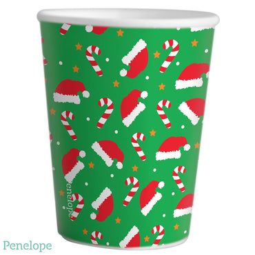 כוסות נייר פנלופה כובע סנטה - 25 יחידות - penelope