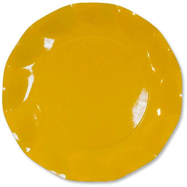 צלחות נייר עוגה צהוב - פנלופה