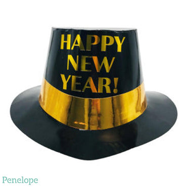 כובע שחור זהב למסיבת סילבסטר - פנלופה