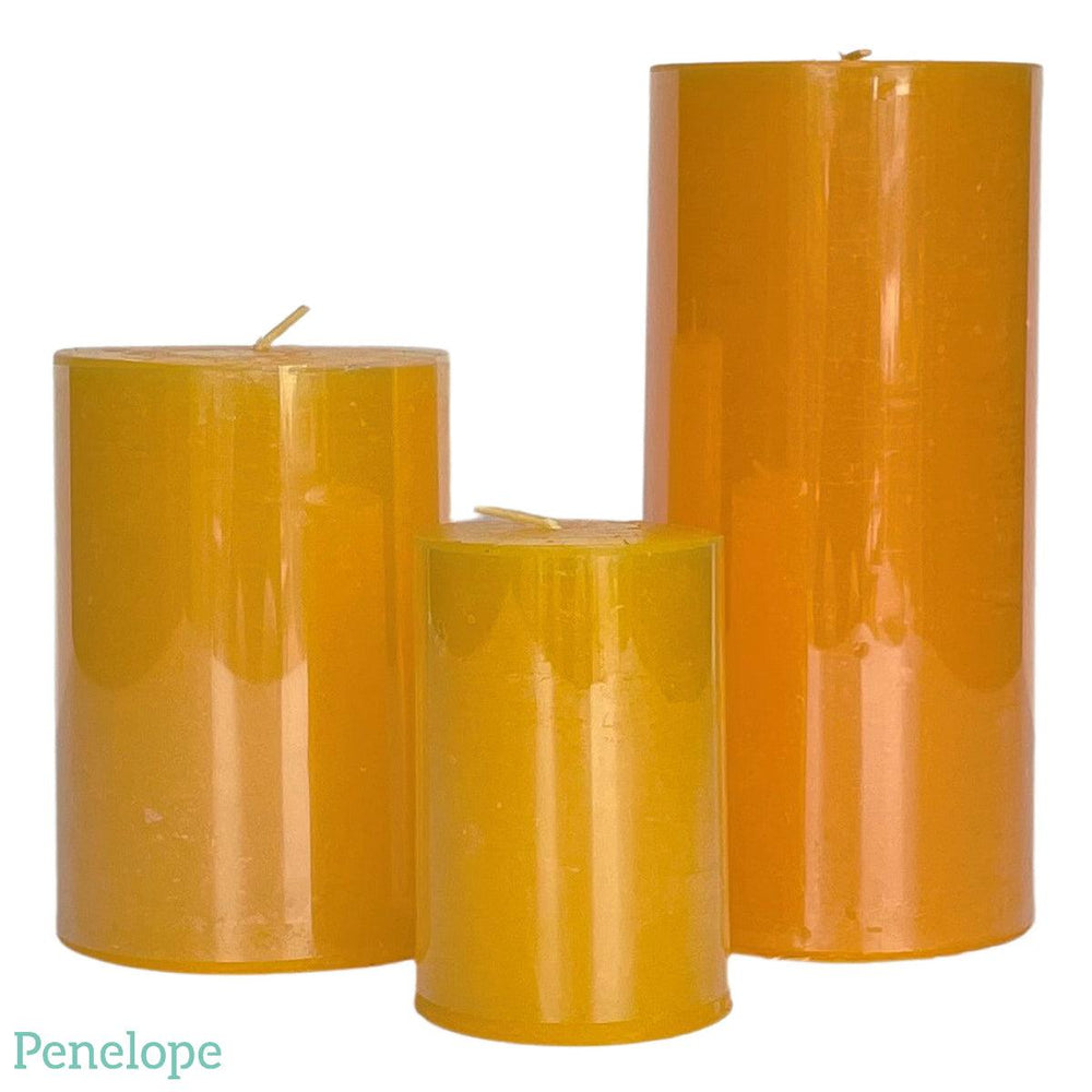 נר שולחן קטן צהוב חלמון - פנלופה